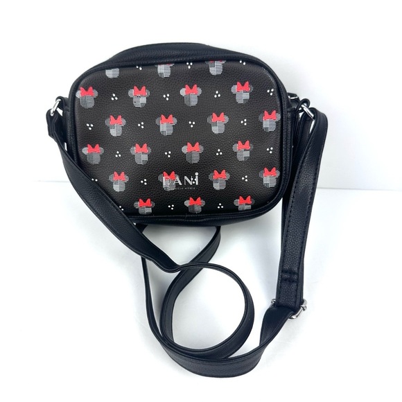 Danielle Nicole Disney Crossbody Bag Minnie Mouse Black Red Handbag New - Picture 3 of 11